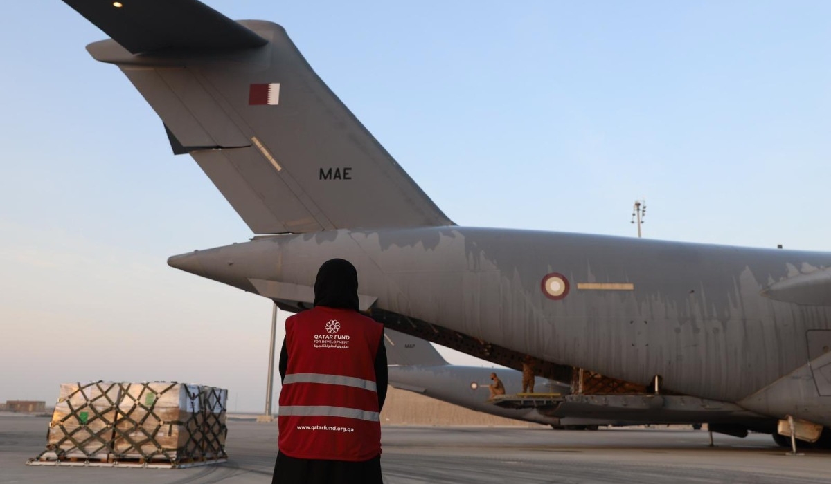 Qatar Dispatches More Than 30 Tonnes Of Aid To Egypt For Gaza's Palestinians
